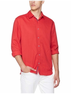 Isle Bay Linens Men's Standard-Fit Long Sleeve Casual Shirt