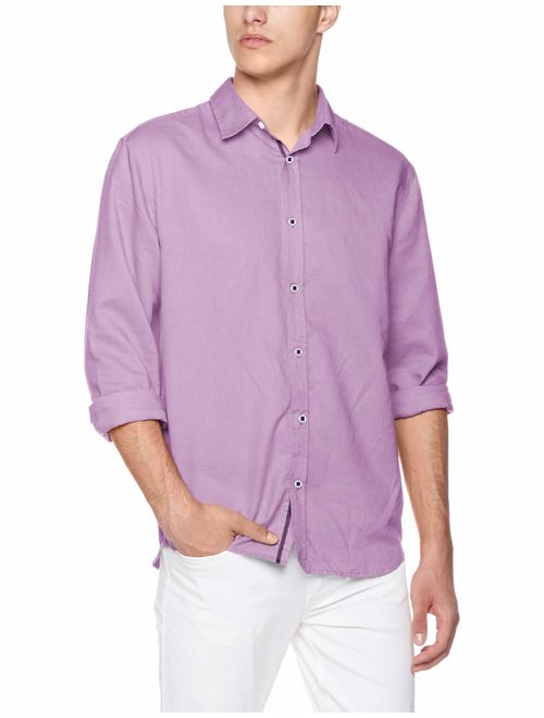 Isle Bay Linens Men's Standard-Fit Long Sleeve Casual Shirt