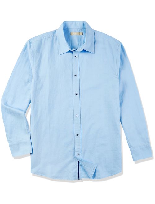 Isle Bay Linens Men's Standard-Fit Long Sleeve Casual Shirt