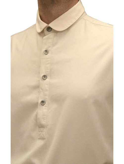 Historical Emporium Men's Edwardian Round Club Collar Dress Shirt