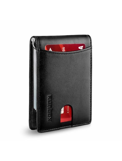 Minimalist Slim Bifold Front Pocket Wallet for Mens with RFID Blocking