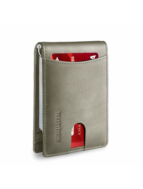 Minimalist Slim Bifold Front Pocket Wallet for Mens with RFID Blocking