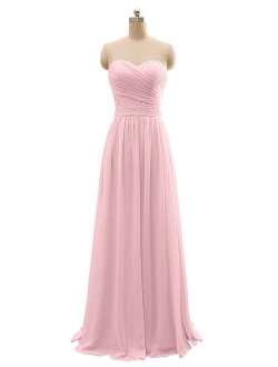 Ever Girl Women's Bridesmaid Chiffon Prom Dresses Long Evening Gowns