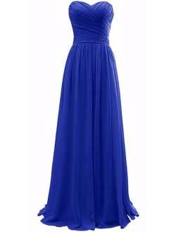 Ever Girl Women's Bridesmaid Chiffon Prom Dresses Long Evening Gowns