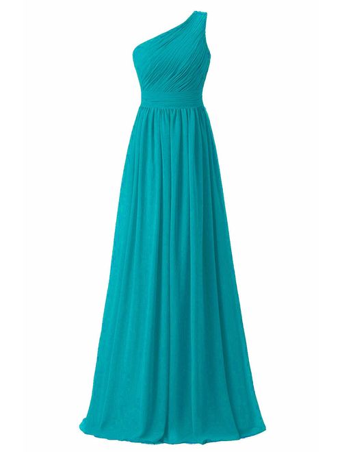 Ever Girl Women's Bridesmaid Chiffon Prom Dresses Long Evening Gowns