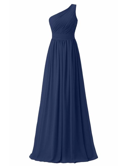 Ever Girl Women's Bridesmaid Chiffon Prom Dresses Long Evening Gowns