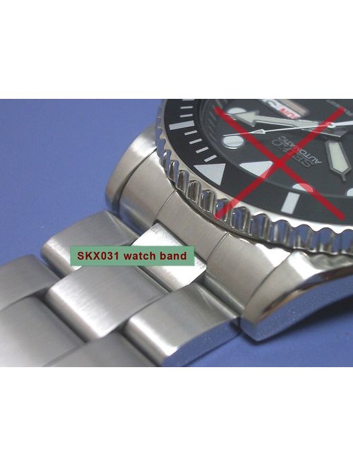 22mm Solid Stainless Steel Oyster Replacement Bracelet for Scuba SKX031