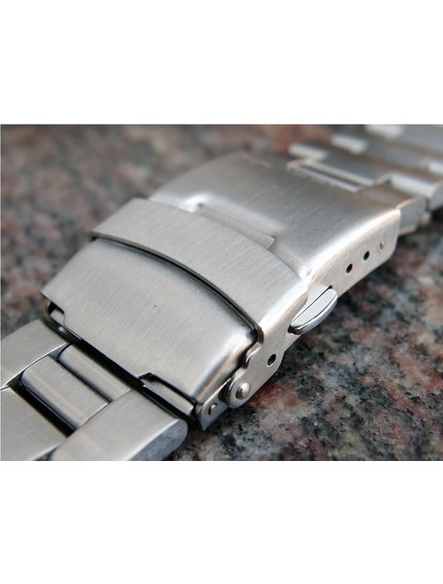 22mm Solid Stainless Steel Oyster Replacement Bracelet for Scuba SKX031