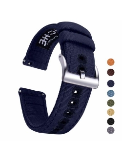 Ritche Canvas Quick Release Watch Band 18mm 20mm 22mm Replacement Watch Straps for Men Women