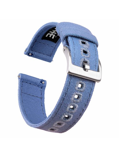 Ritche Canvas Quick Release Watch Band 18mm 20mm 22mm Replacement Watch Straps for Men Women