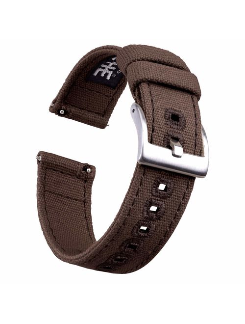 Ritche Canvas Quick Release Watch Band 18mm 20mm 22mm Replacement Watch Straps for Men Women