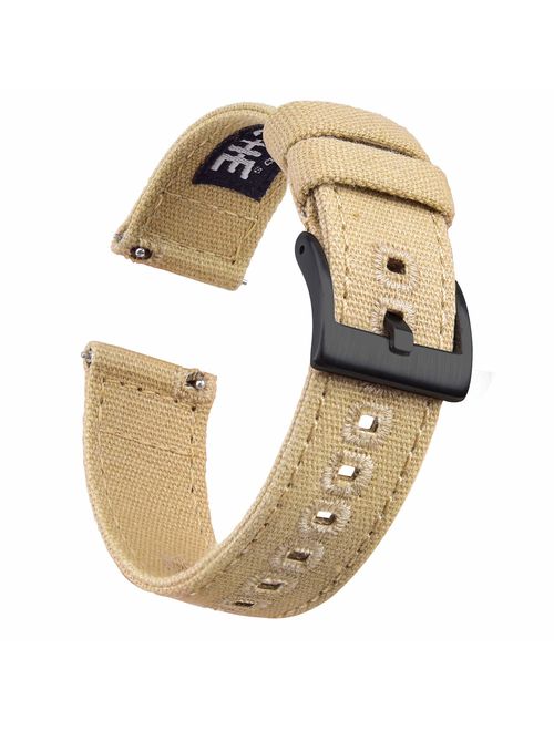 Ritche Canvas Quick Release Watch Band 18mm 20mm 22mm Replacement Watch Straps for Men Women