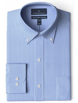 Amazon Brand - BUTTONED DOWN Men's Classic Fit Check Dress Shirt, Supima Cotton Non-Iron