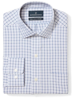 Amazon Brand - BUTTONED DOWN Men's Classic Fit Check Dress Shirt, Supima Cotton Non-Iron