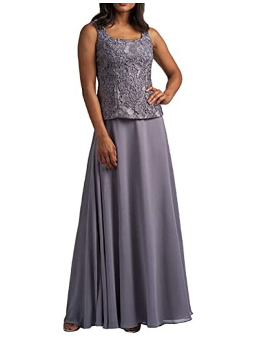 Cdress Chiffon Mother of The Bride Dresses with Jacket Long Evening Formal Gowns Plus Size Lace Prom Dress