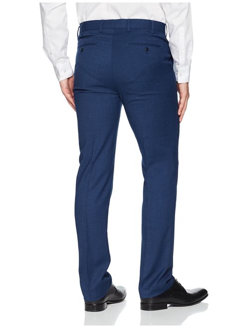 Adolfo Men's Micro Tech Slim Fit Flat Front Suit Pant