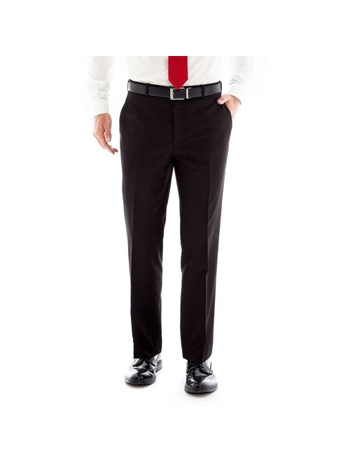 Adolfo Men's Micro Tech Slim Fit Flat Front Suit Pant