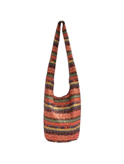 Ethnic Style Bag Lady's Everyday Crossbody Shoulder Bags Women Tourist Cotton Fabric Bag