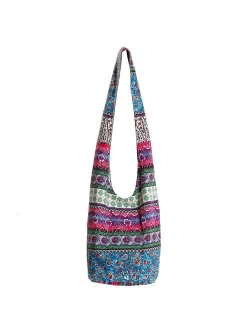 Ethnic Style Bag Lady's Everyday Crossbody Shoulder Bags Women Tourist Cotton Fabric Bag