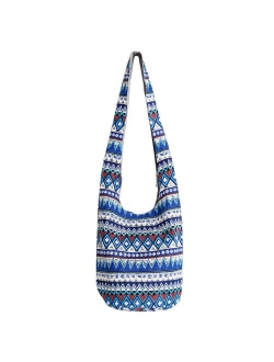 Ethnic Style Bag Lady's Everyday Crossbody Shoulder Bags Women Tourist Cotton Fabric Bag