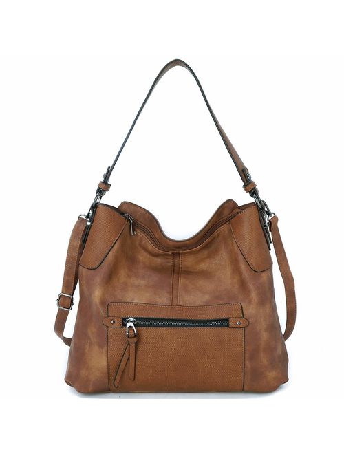 Women Handbag Shoulder Bags PU Leather Top-handle Hobo Bags Mutipocket Purses Leather