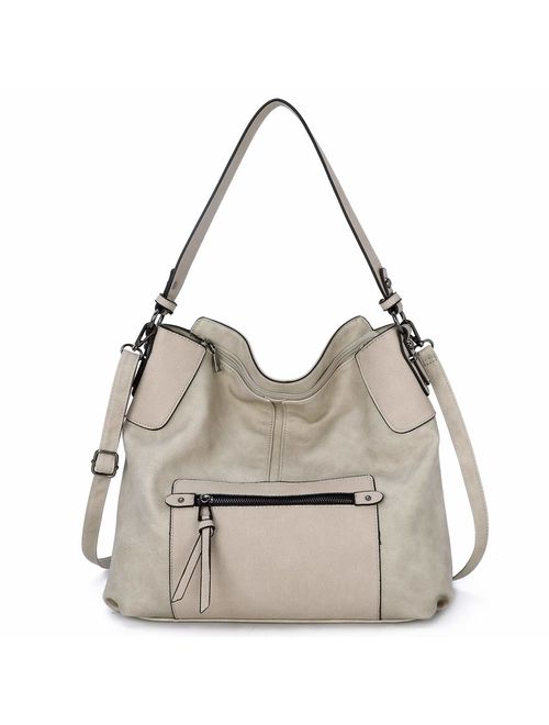 Women Handbag Shoulder Bags PU Leather Top-handle Hobo Bags Mutipocket Purses Leather