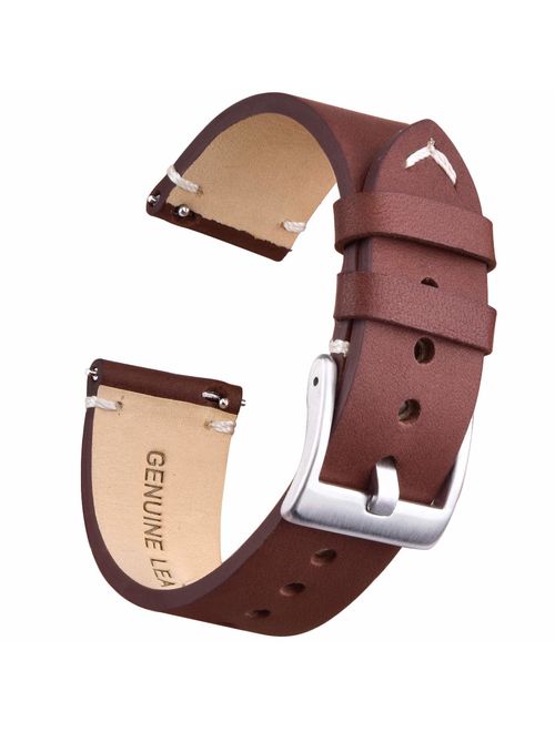 Ritche Quick Release Leather Watch Bands 18mm 20mm 22mm Genuine Leather Watch Strap for Men Women