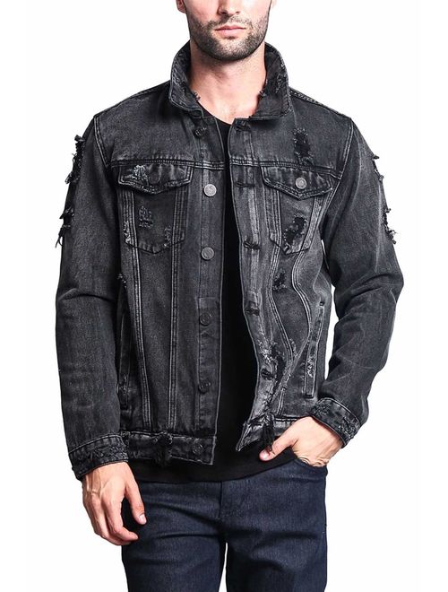 Victorious Hooded Distressed Denim Jacket