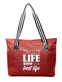 Brooke & Jess Designs Store Teacher Tote Bag for Work - Teacher Gifts for Women, Teacher Bag Best Teacher Appreciation Day Gift