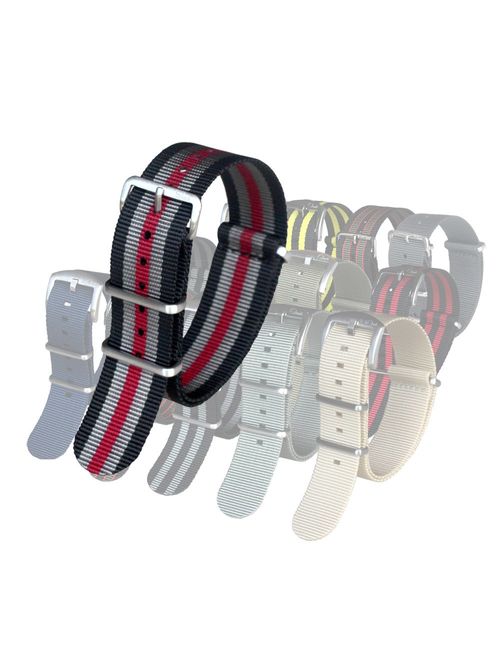 BluShark - The Original Premium Nylon Watch Strap - Multiple Sizes and Styles