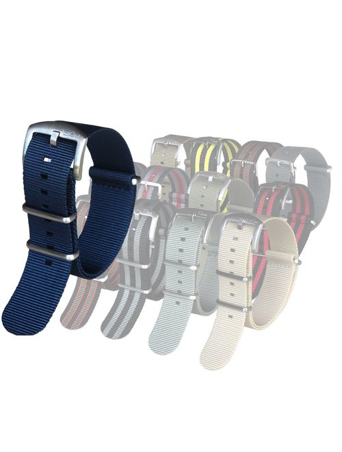 BluShark - The Original Premium Nylon Watch Strap - Multiple Sizes and Styles