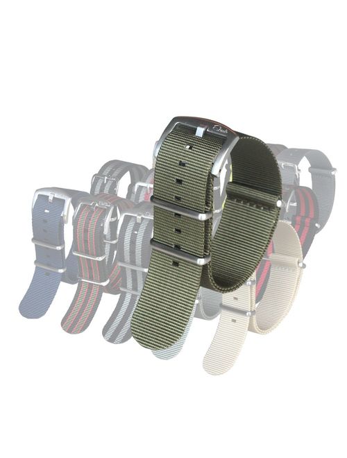 BluShark - The Original Premium Nylon Watch Strap - Multiple Sizes and Styles