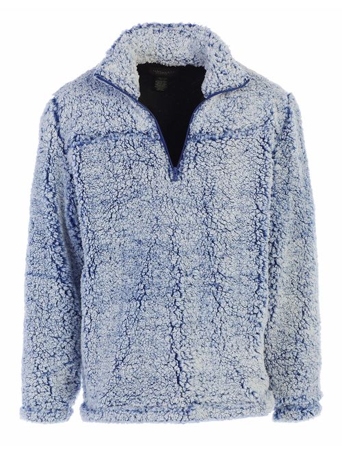 Gioberti Men and Women Super Soft Sherpa 1/4 Zip Pullover Sweater