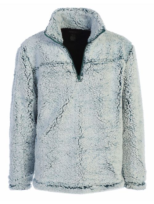 Gioberti Men and Women Super Soft Sherpa 1/4 Zip Pullover Sweater