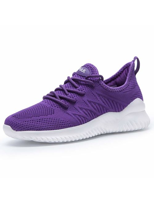 Akk Womens Walking Tennis Shoes - Slip On Memory Foam Lightweight Casual Sneakers for Gym Travel Work