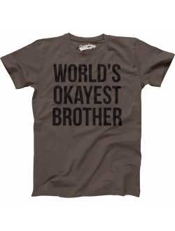 Mens Worlds Okayest Brother Shirt Funny T Shirts Big Brother Sister Gift Idea