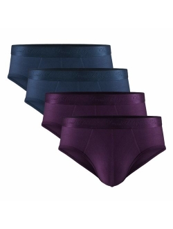 4 Pack Men's Micro Modal Underwear Soft Comfy Briefs