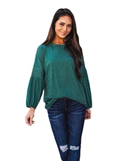 Tickled Teal Women's Long Sleeve Leopard Knit Casual Loose Sweater Outerwear