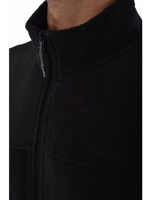 Swiss Alps Mens Full Zip Performance Polar Fleece Jacket Sweatshirt with Pockets