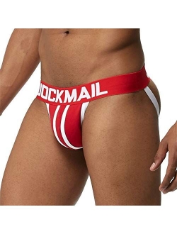 JOCKMAIL Mens Sexy Underwear Sexy Bikini Jockstrap Underwear for Men G-String Thong