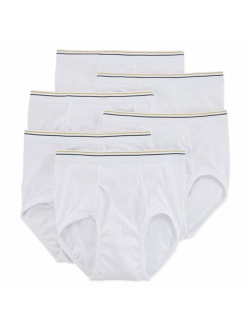 Stafford 6 Pack 100% Cotton Full-Cut Briefs White