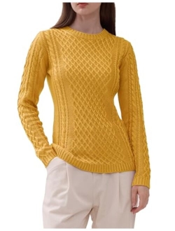 v28 Women Crew Neck Knit Stretchable Elasticity Long Sleeve Sweater Jumper Pullover