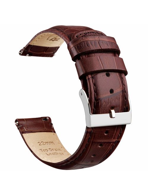 Ritche Quick Release Leather Watch Bands Genuine Leather Watch Strap 18mm, 20mm or 22mm for Men and Women