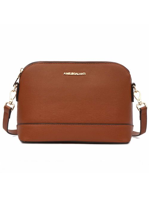 Crossbody Bags for Women, Lightweight Medium Dome Purses and Handbags with Adjustable Strap and Golden Hardwares