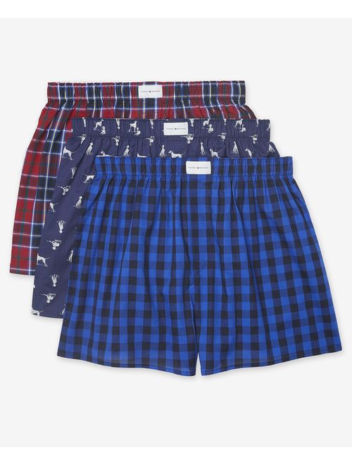 Tommy Hilfiger Men's Underwear Multipack Cotton Classics Woven Boxer