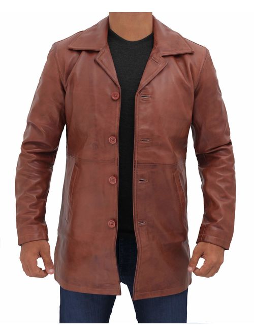 Brown Leather Jacket Men - Black Real Leather Coats for Men