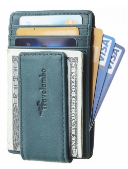 Money Clip Front Pocket Minimalist Slim Wallet RFID Blocking