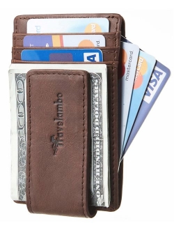 Money Clip Front Pocket Minimalist Slim Wallet RFID Blocking