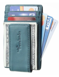 Money Clip Front Pocket Minimalist Slim Wallet RFID Blocking