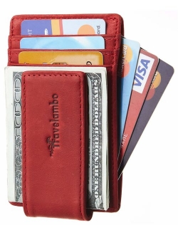 Money Clip Front Pocket Minimalist Slim Wallet RFID Blocking